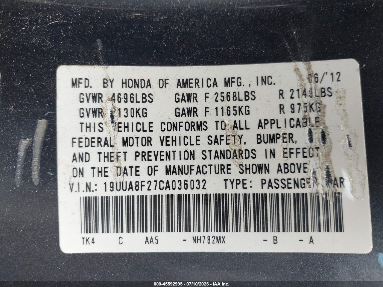 2012 ACURA TL 3.5 thumbnail 10
