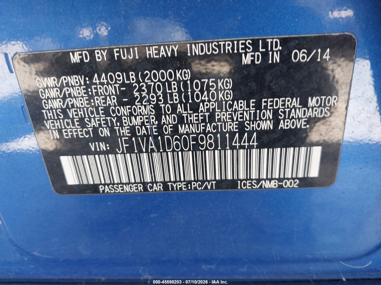 2015 SUBARU WRX PREMIUM thumbnail 10