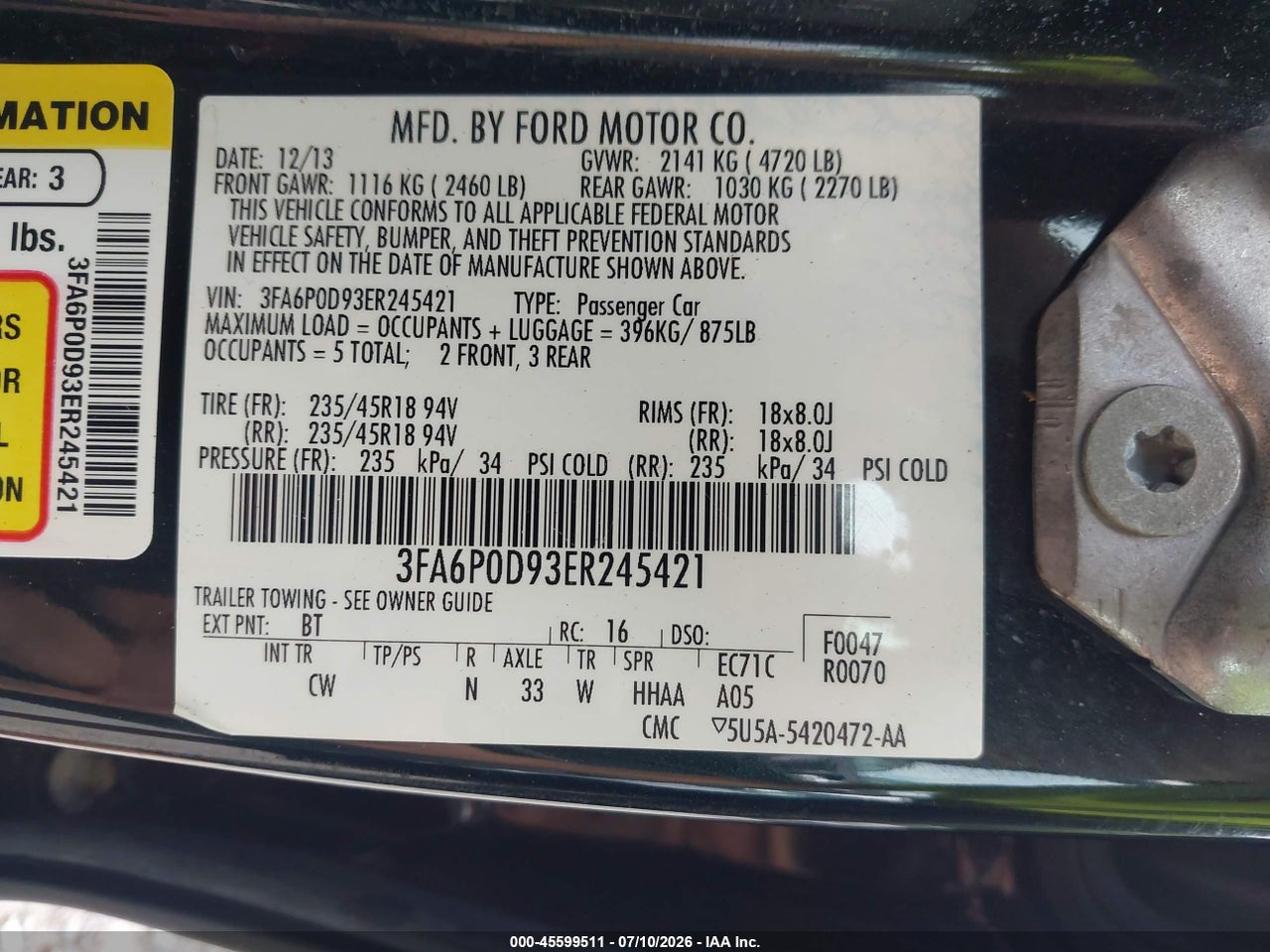 2014 FORD FUSION TITANIUM thumbnail 10