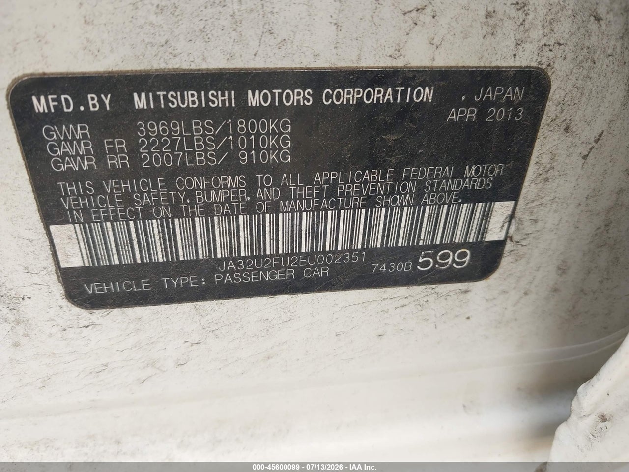 2014 MITSUBISHI LANCER ES thumbnail 10