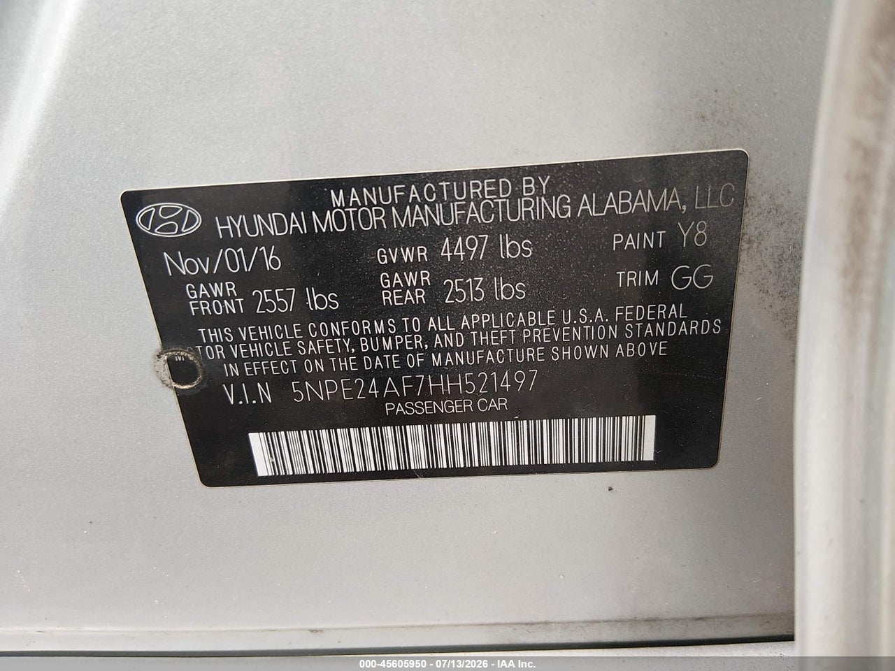 2017 HYUNDAI SONATA   thumbnail 10