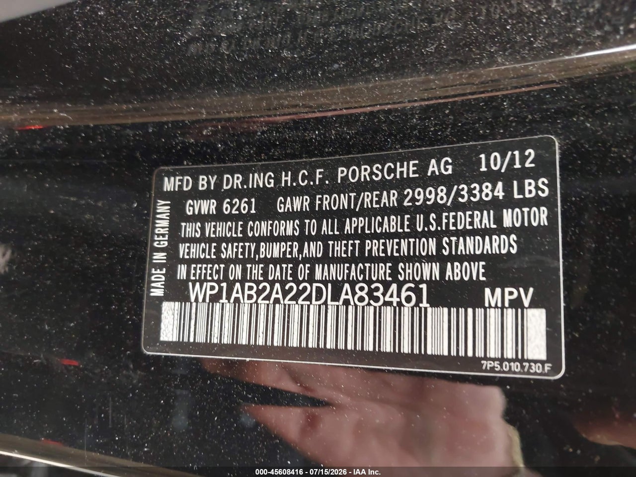 2013 PORSCHE CAYENNE S thumbnail 10