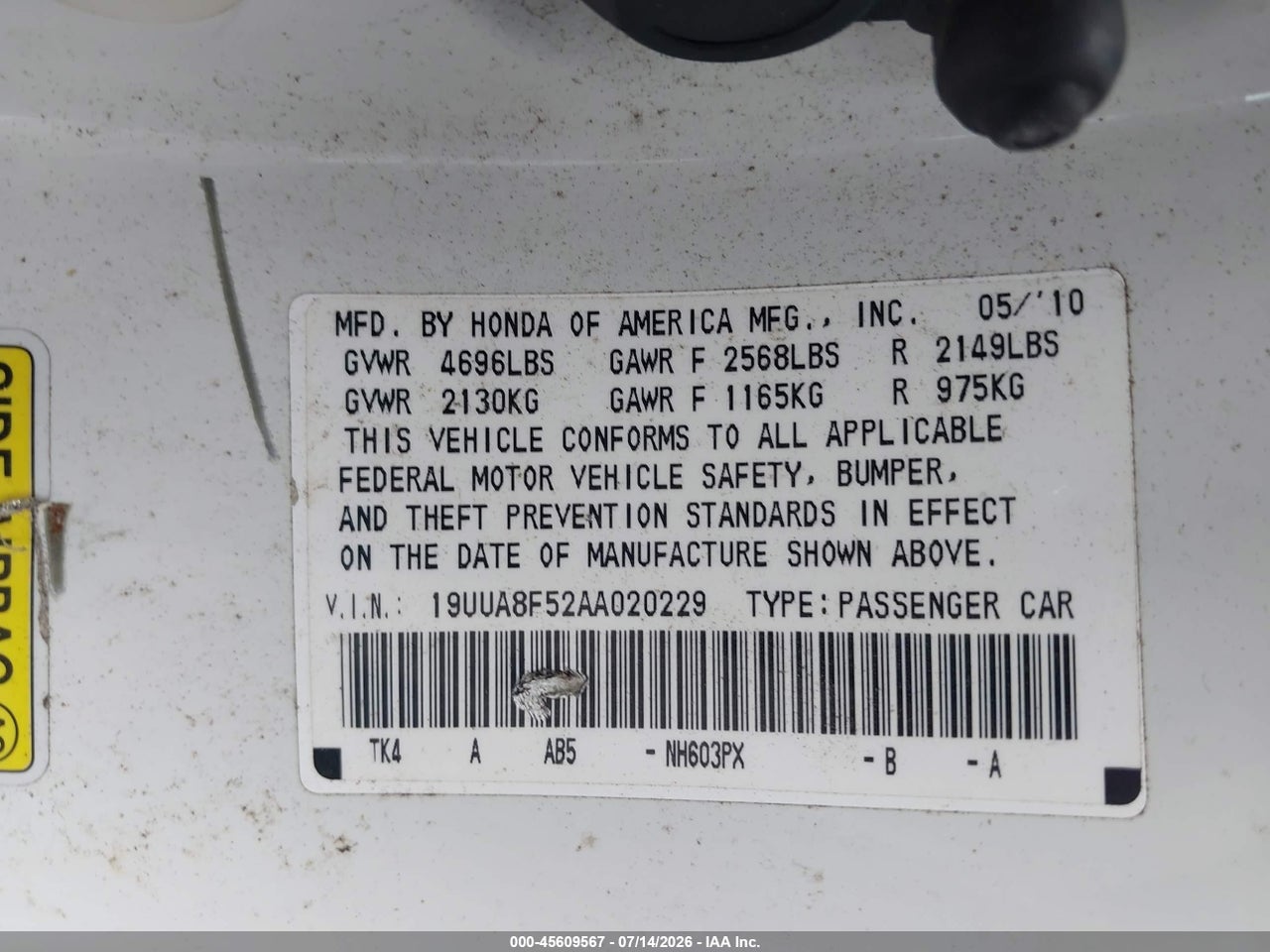 2010 ACURA TL 3.5 thumbnail 10