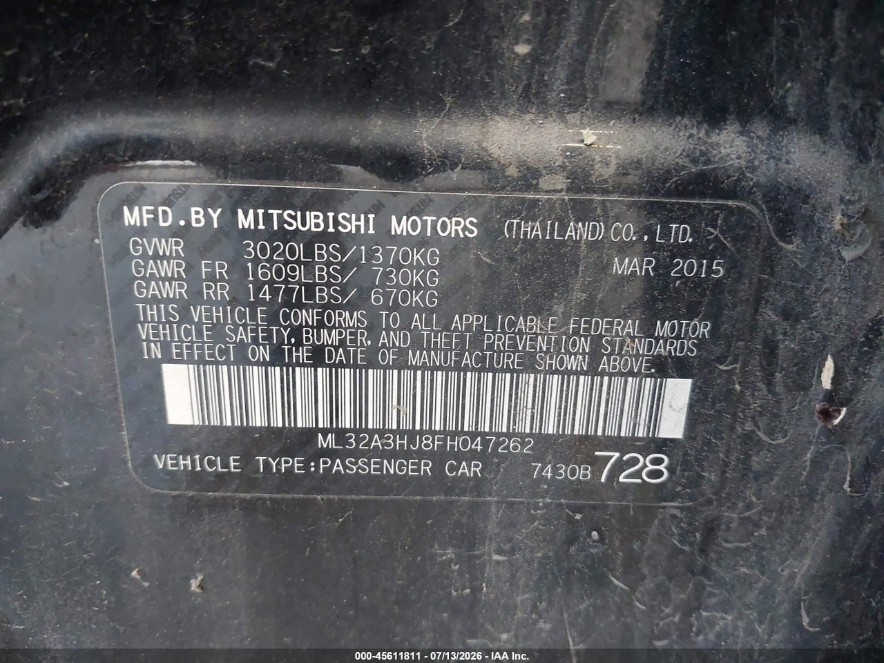 2015 MITSUBISHI MIRAGE DE thumbnail 10