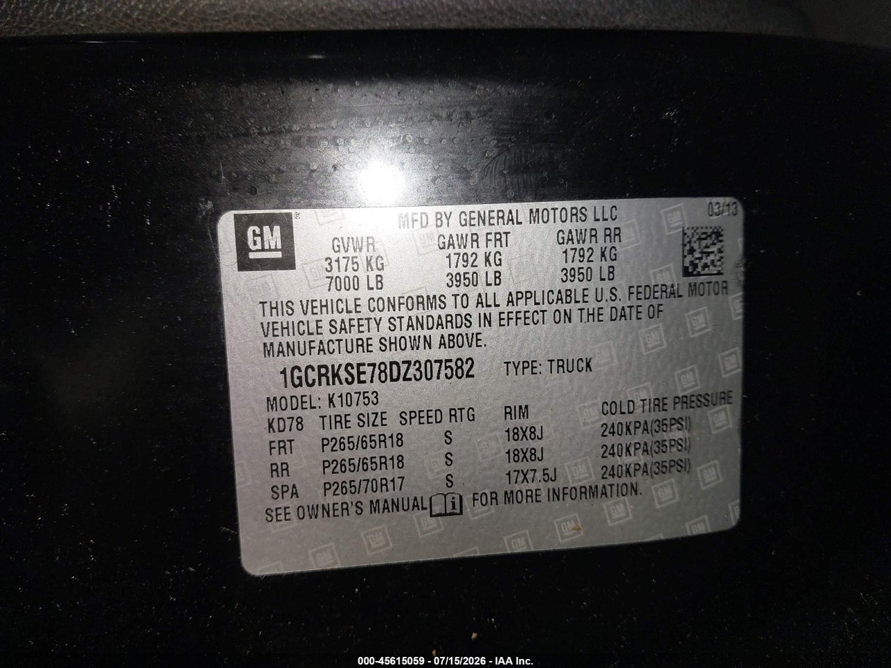 2013 CHEVROLET SILVERADO 1500 LT thumbnail 10