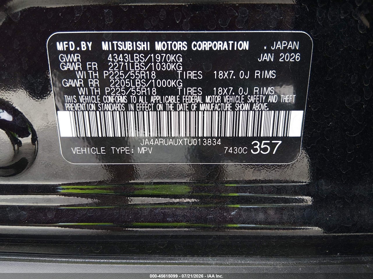2026 MITSUBISHI OUTLANDER SPORT 2.0 ES/2.0 LE/2.0 RALLIART/2.0 S/2.0 SE/2.0 TRAIL EDITION thumbnail 10