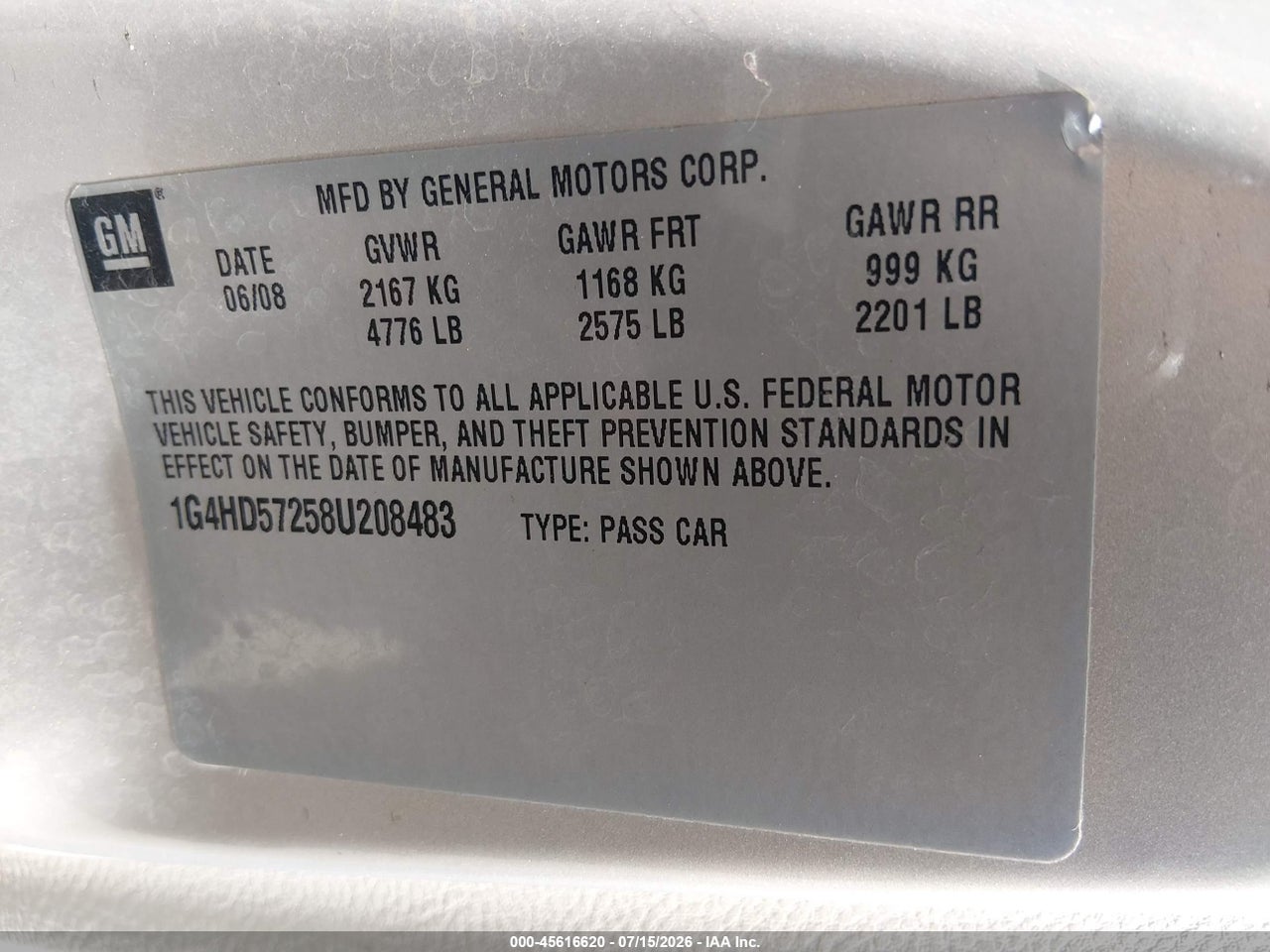 2008 BUICK LUCERNE CXL thumbnail 10