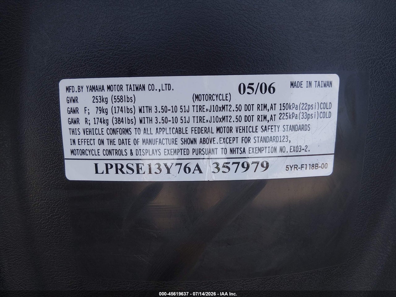 2006 YAMAHA YJ125   thumbnail 11