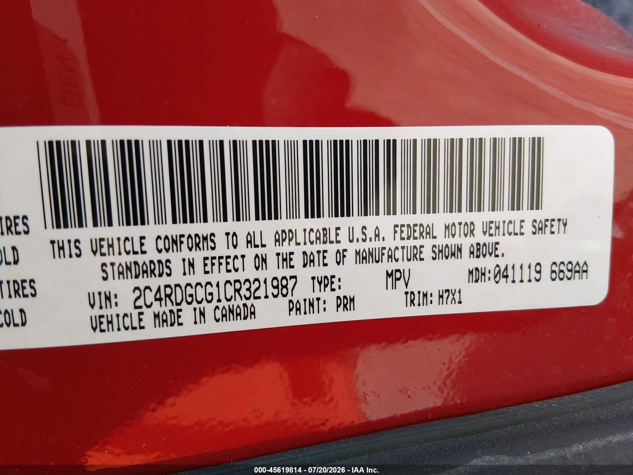 2012 DODGE GRAND CARAVAN SXT thumbnail 10