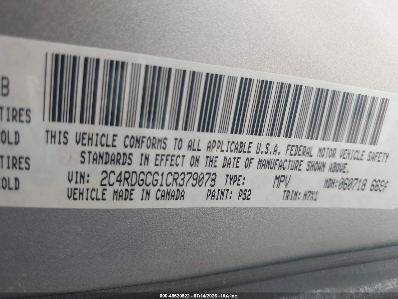 2012 DODGE GRAND CARAVAN SXT thumbnail 10
