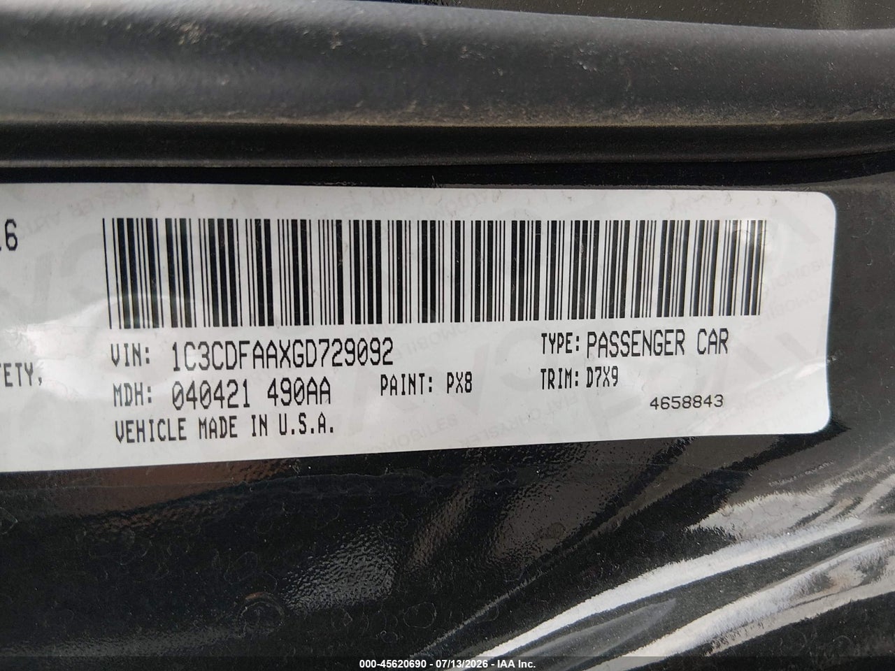 2016 DODGE DART SE thumbnail 10