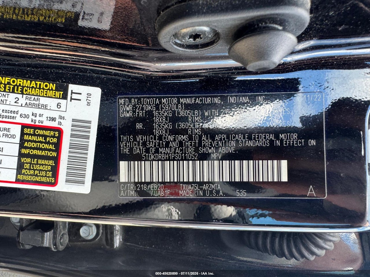 2023 TOYOTA HIGHLANDER XLE thumbnail 10