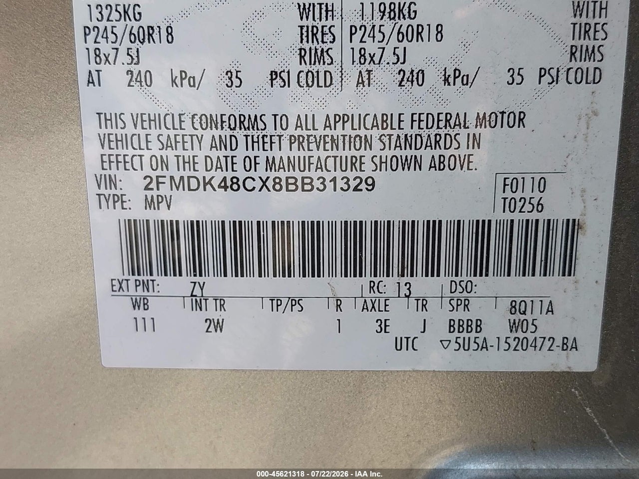 2008 FORD EDGE SEL thumbnail 10