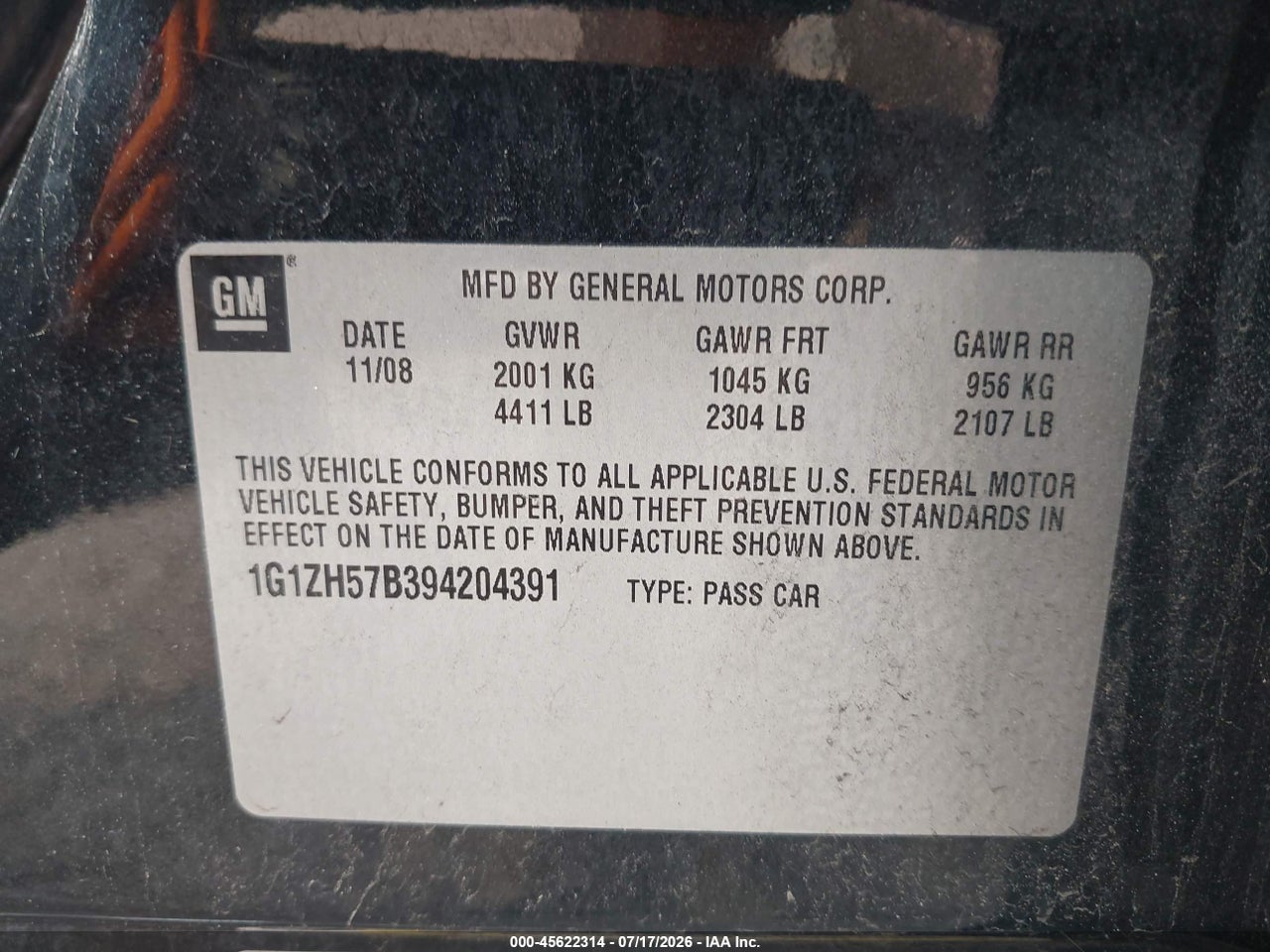 2009 CHEVROLET MALIBU LT thumbnail 10