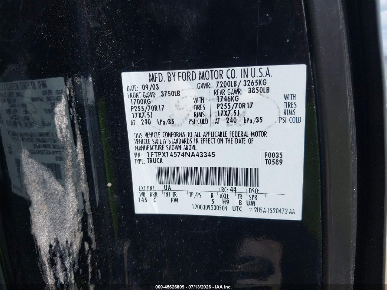 2004 FORD F-150 FX4/LARIAT/XL/XLT thumbnail 10