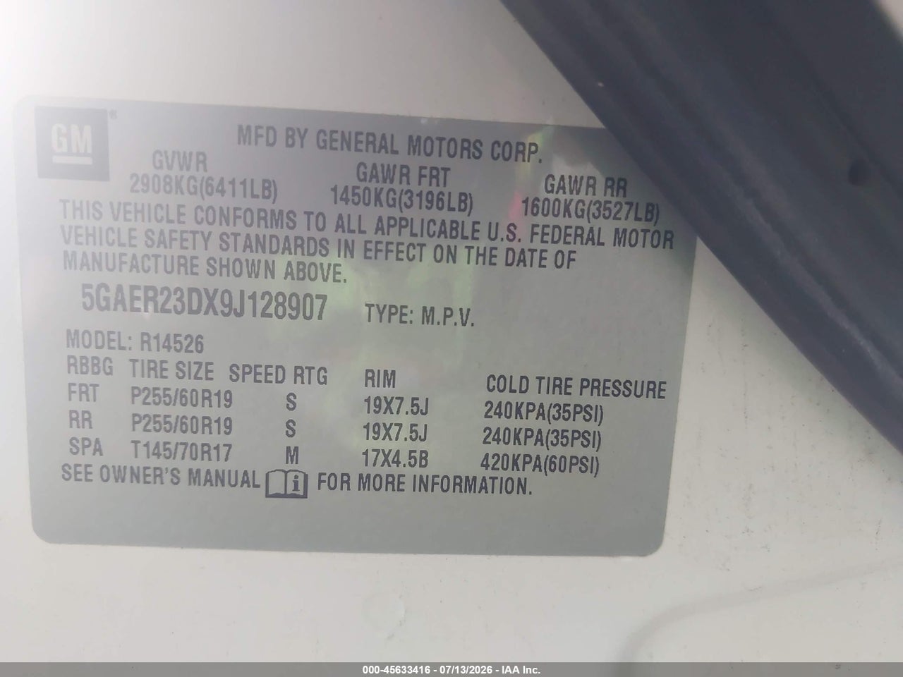 2009 BUICK ENCLAVE CXL thumbnail 10