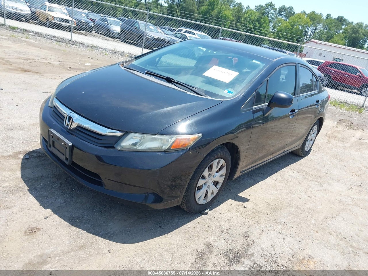 2012 HONDA CIVIC LX thumbnail 3
