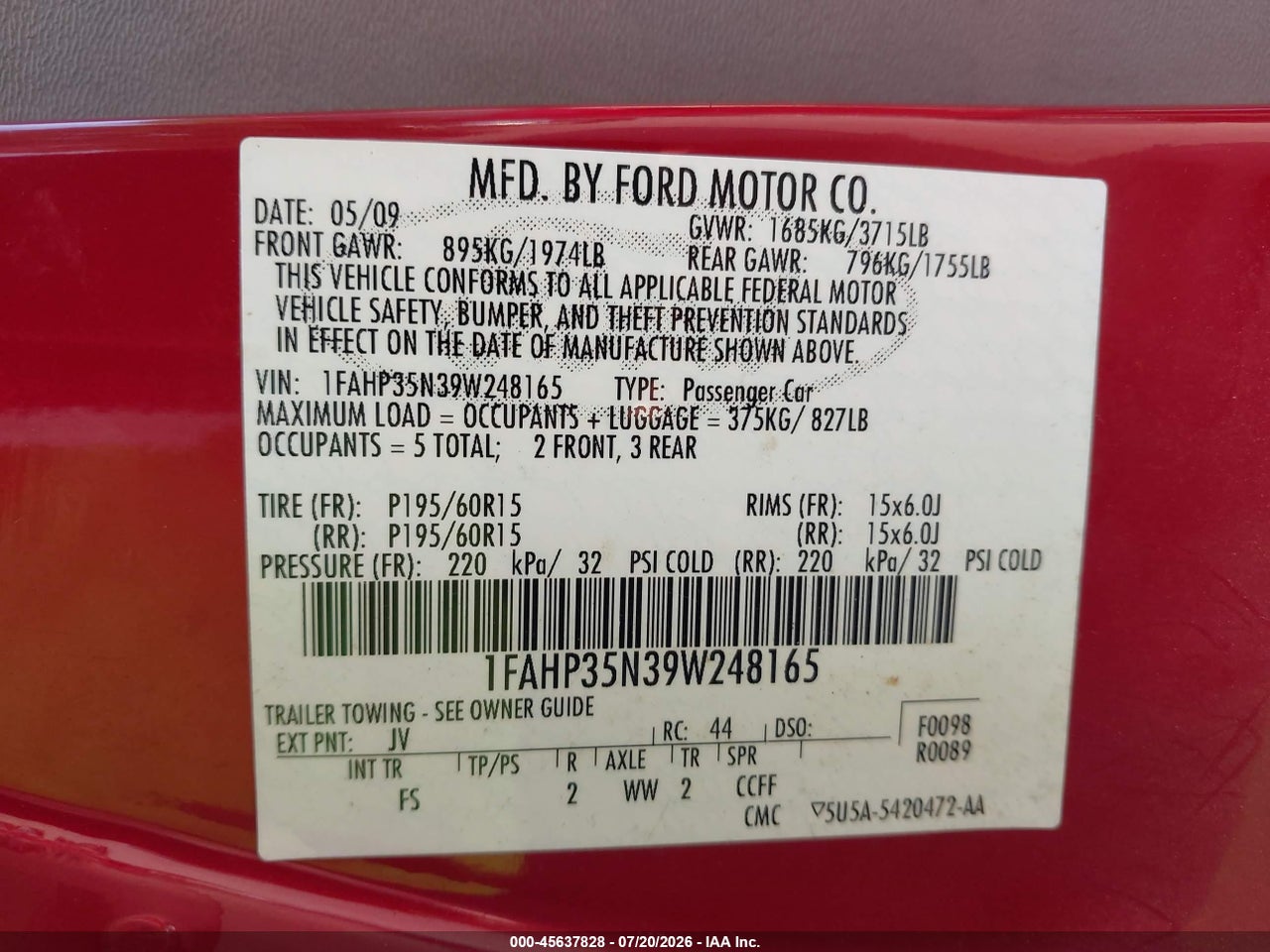 2009 FORD FOCUS SE thumbnail 10
