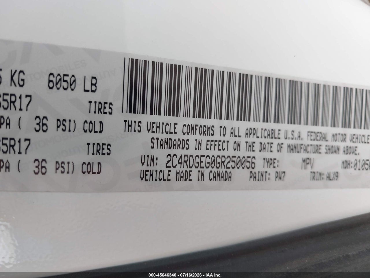2016 DODGE GRAND CARAVAN R/T thumbnail 10