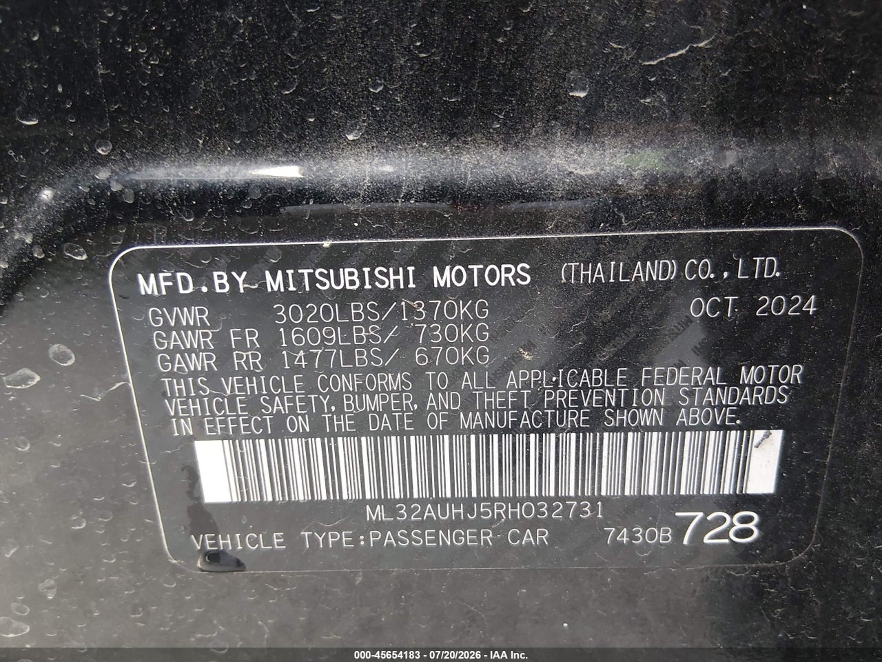 2024 MITSUBISHI MIRAGE ES/LE thumbnail 10