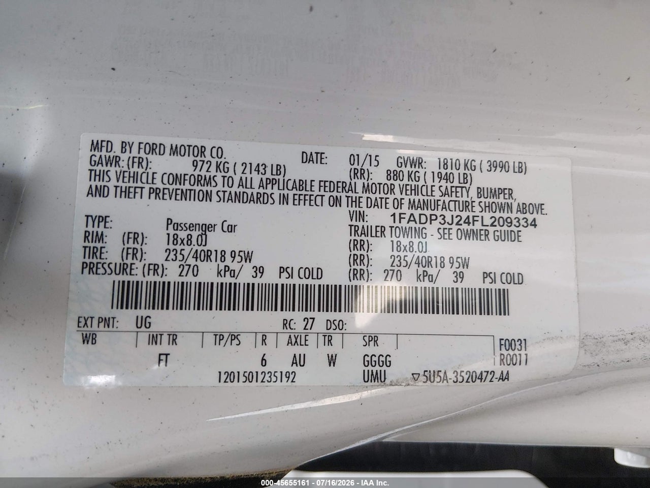 2015 FORD FOCUS TITANIUM thumbnail 10