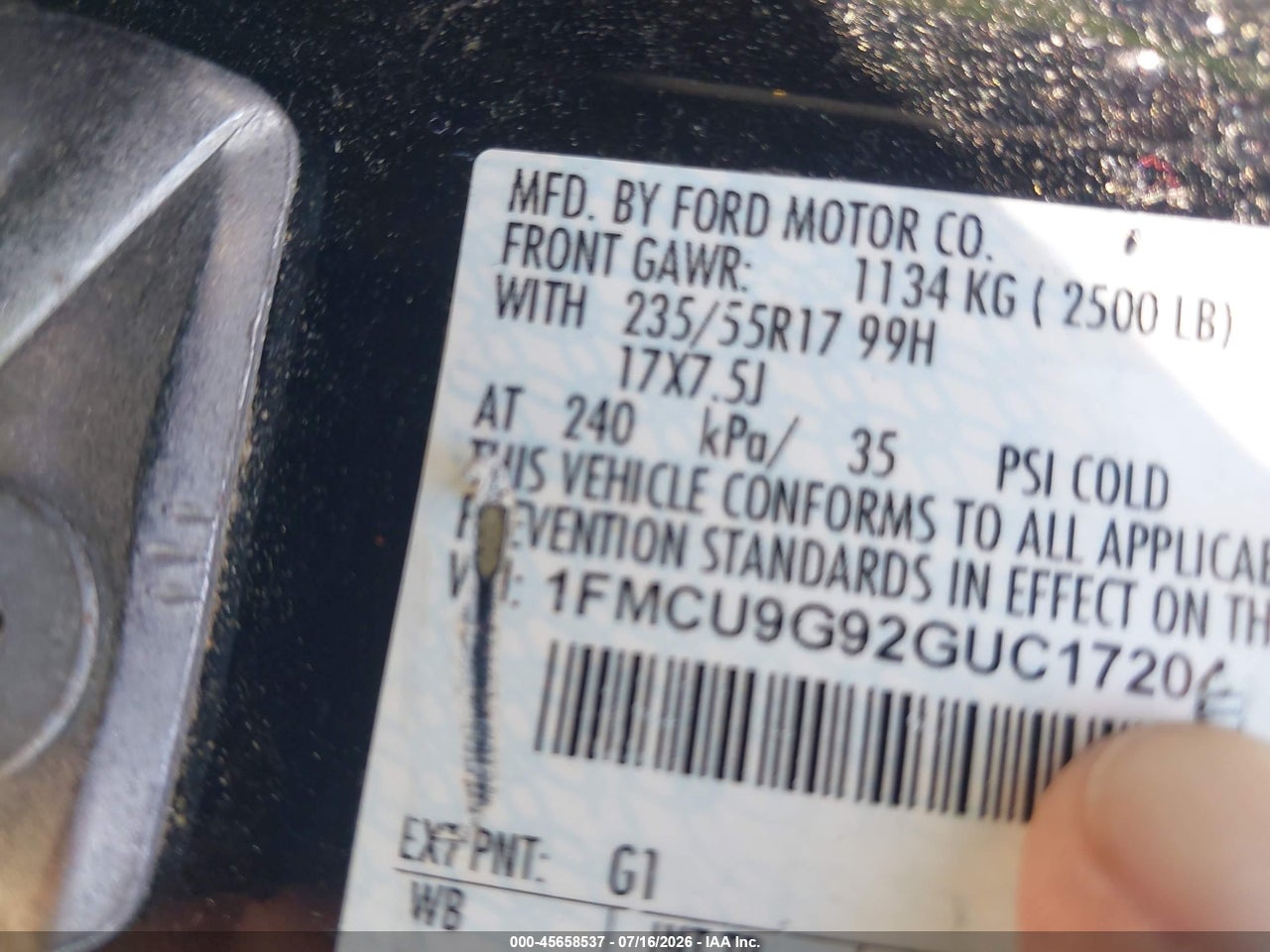 2016 FORD ESCAPE SE thumbnail 10