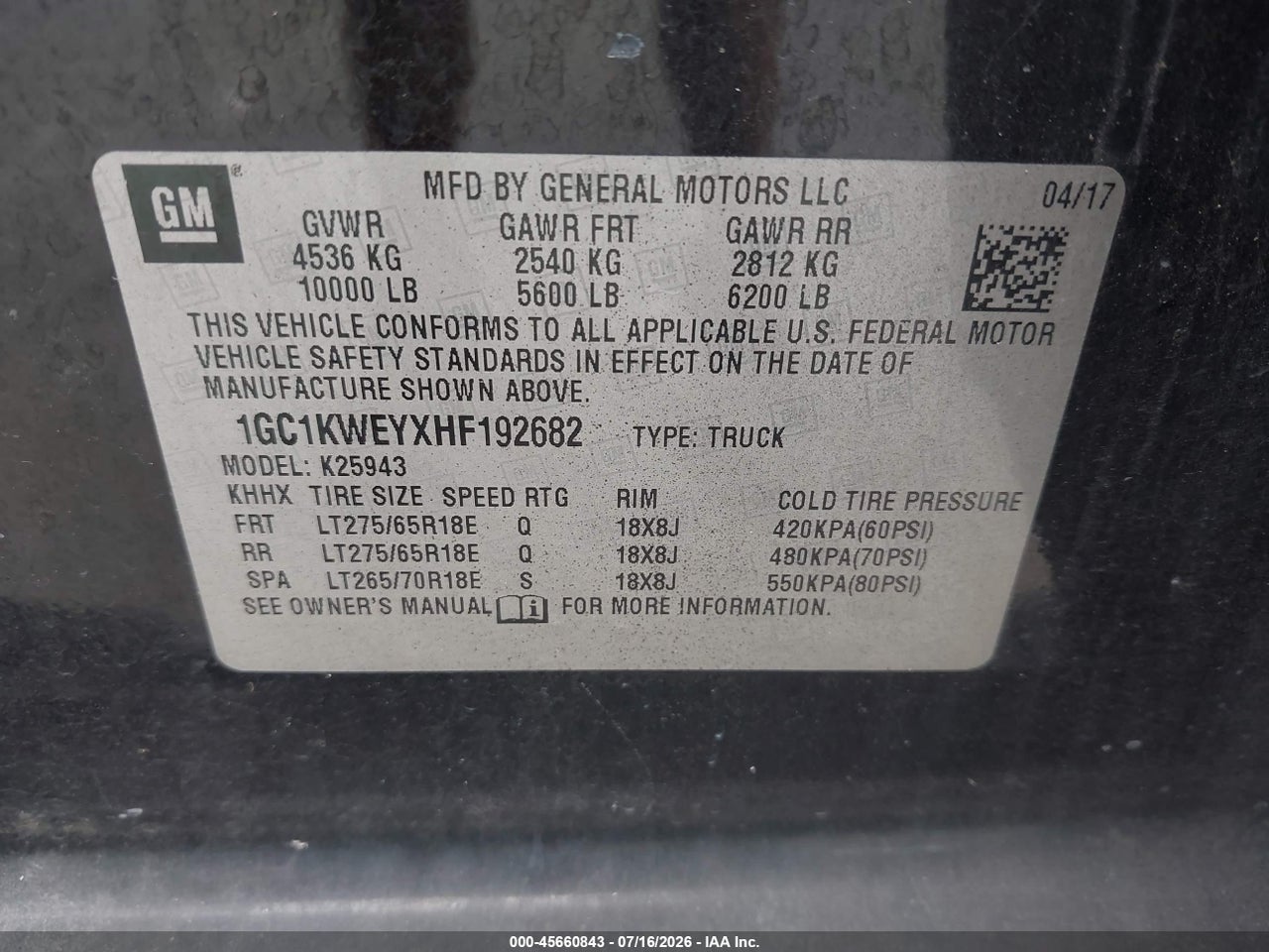 2017 CHEVROLET SILVERADO 2500HD LTZ thumbnail 10