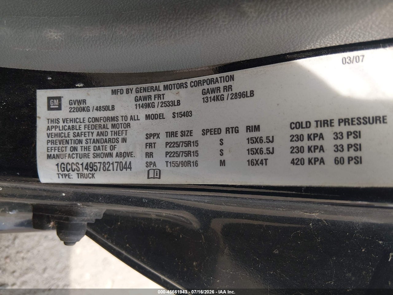 2007 CHEVROLET COLORADO LS thumbnail 10