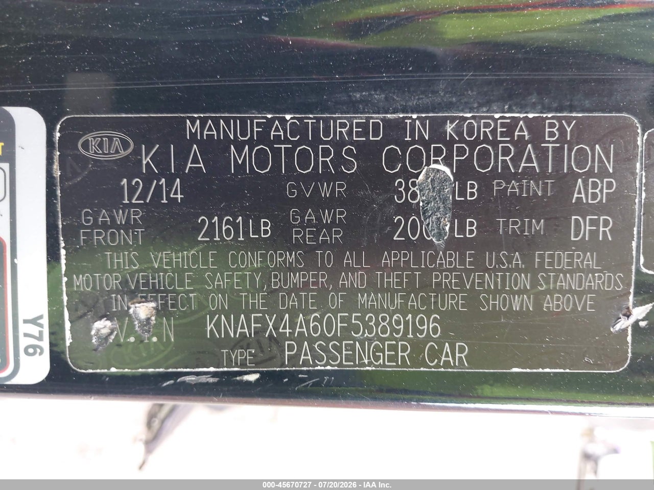 2015 KIA FORTE LX thumbnail 10
