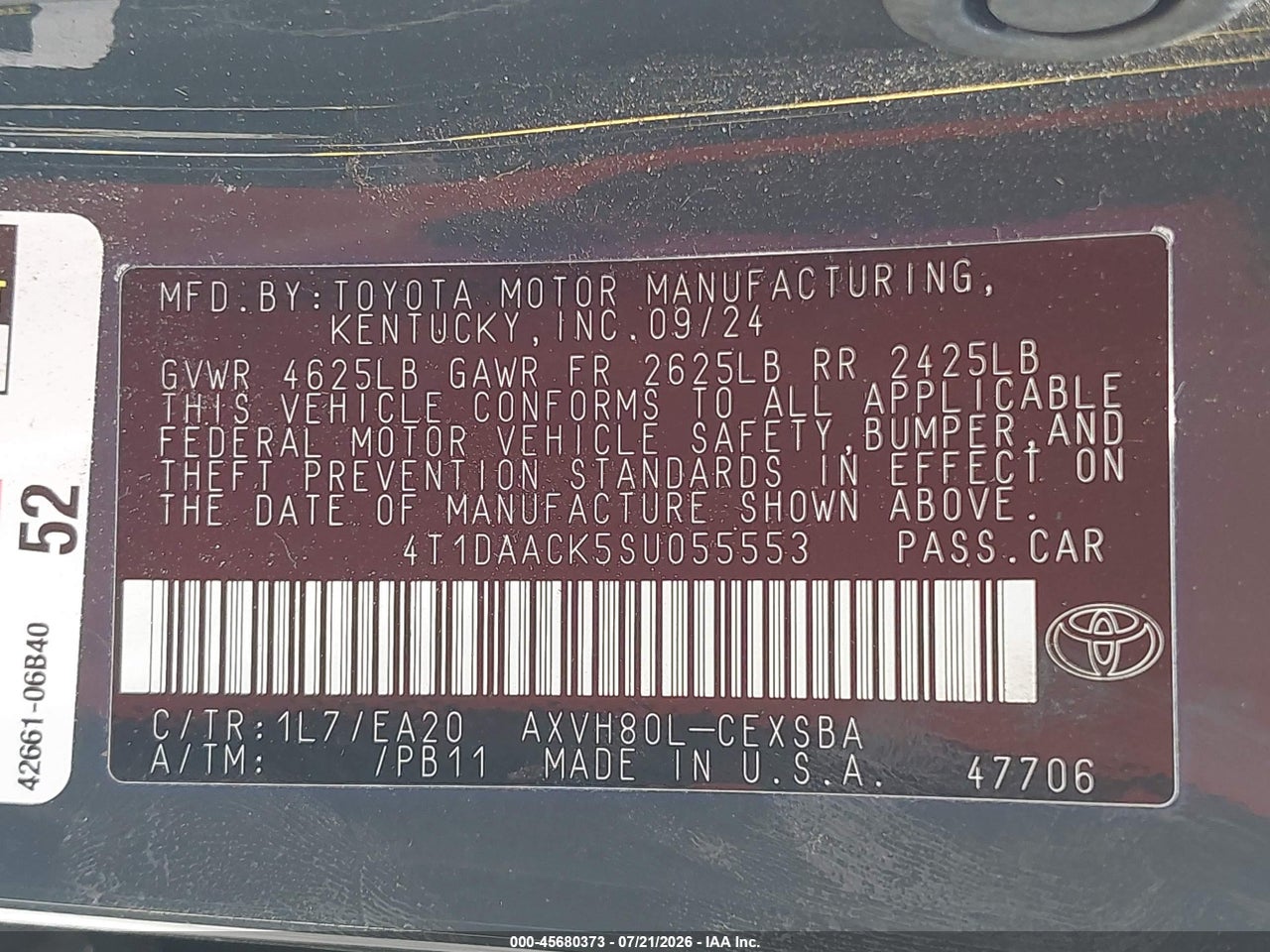 2025 TOYOTA CAMRY SE thumbnail 10