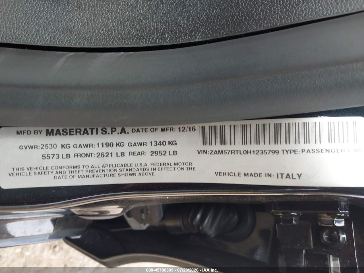 2017 MASERATI GHIBLI S Q4 thumbnail 10