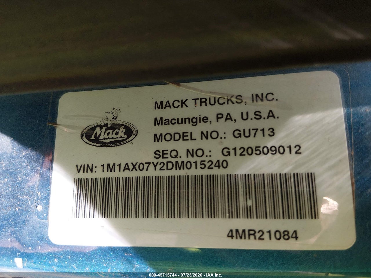 2013 MACK 700 GU700 thumbnail 10