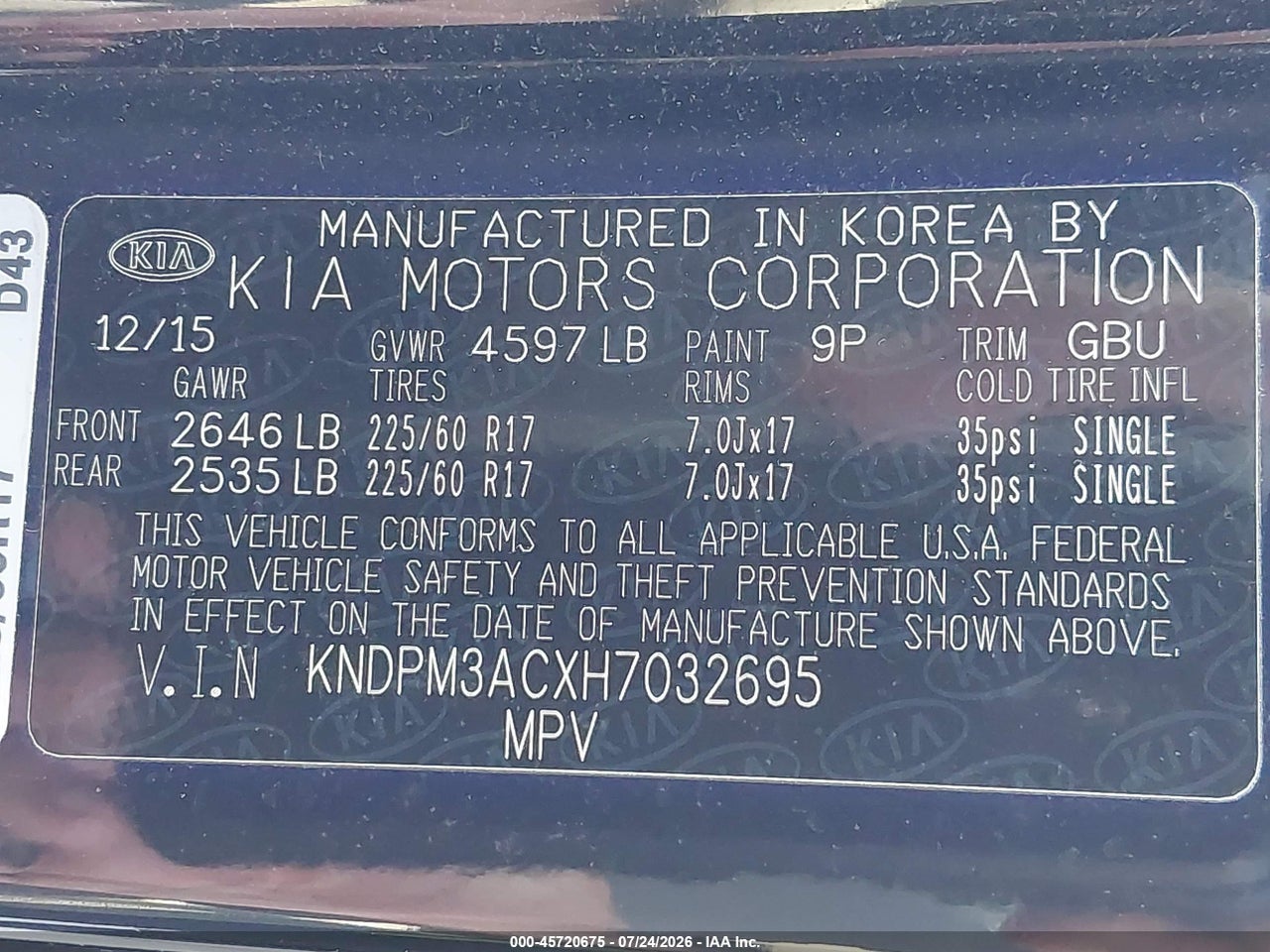2017 KIA SPORTAGE LX thumbnail 10