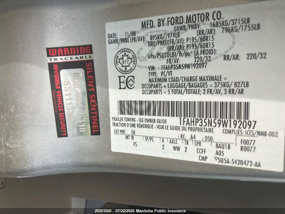 2009 FORD FOCUS SE thumbnail 8