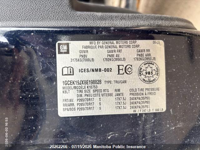 2008 CHEVROLET SILVERADO 1500 LT EXT CAB thumbnail 9