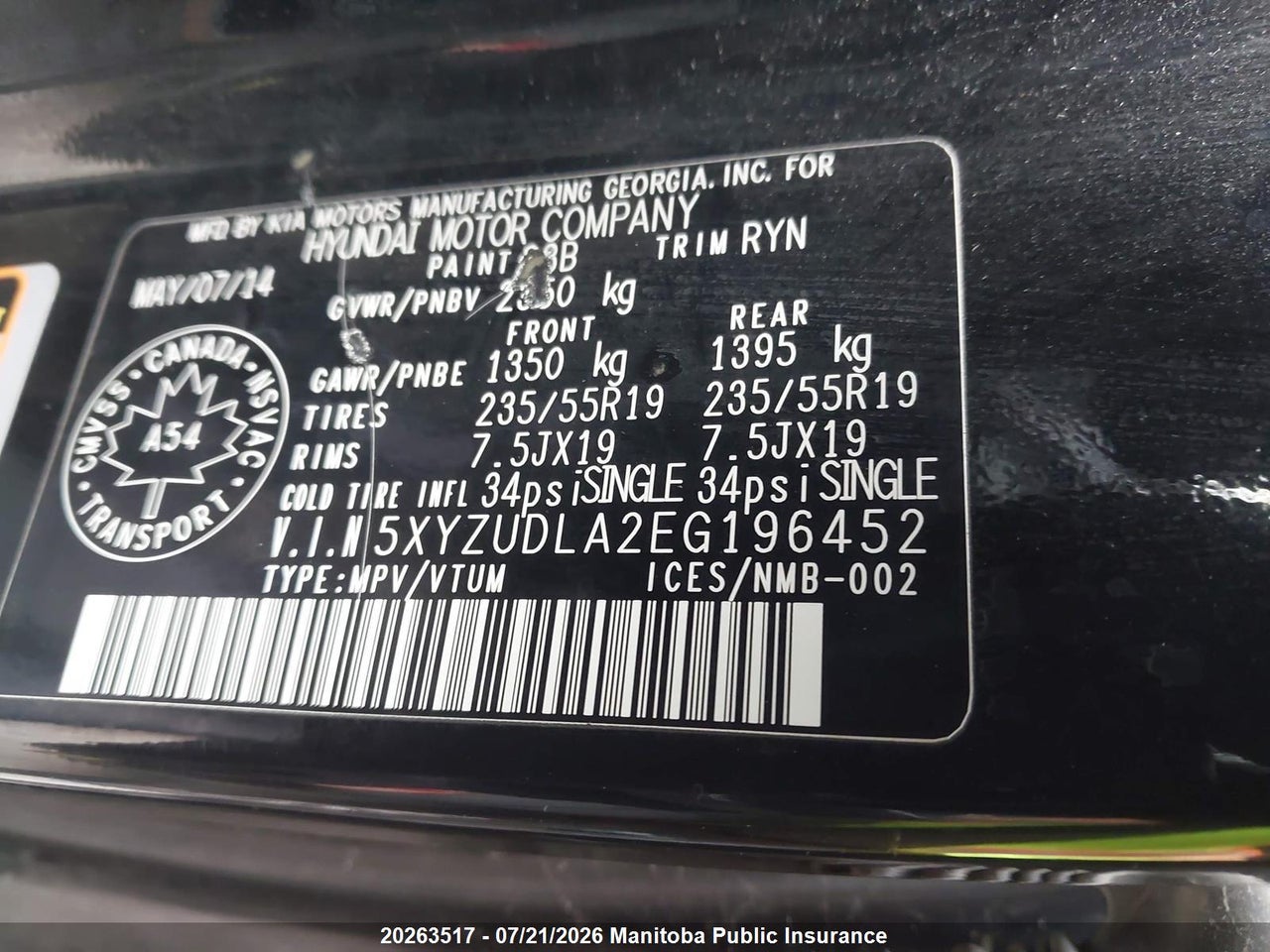 2014 HYUNDAI SANTA FE SPORT 2.0T  thumbnail 10