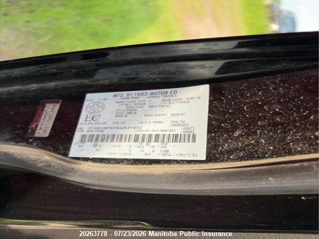 2010 FORD EXPLORER LIMITED thumbnail 10