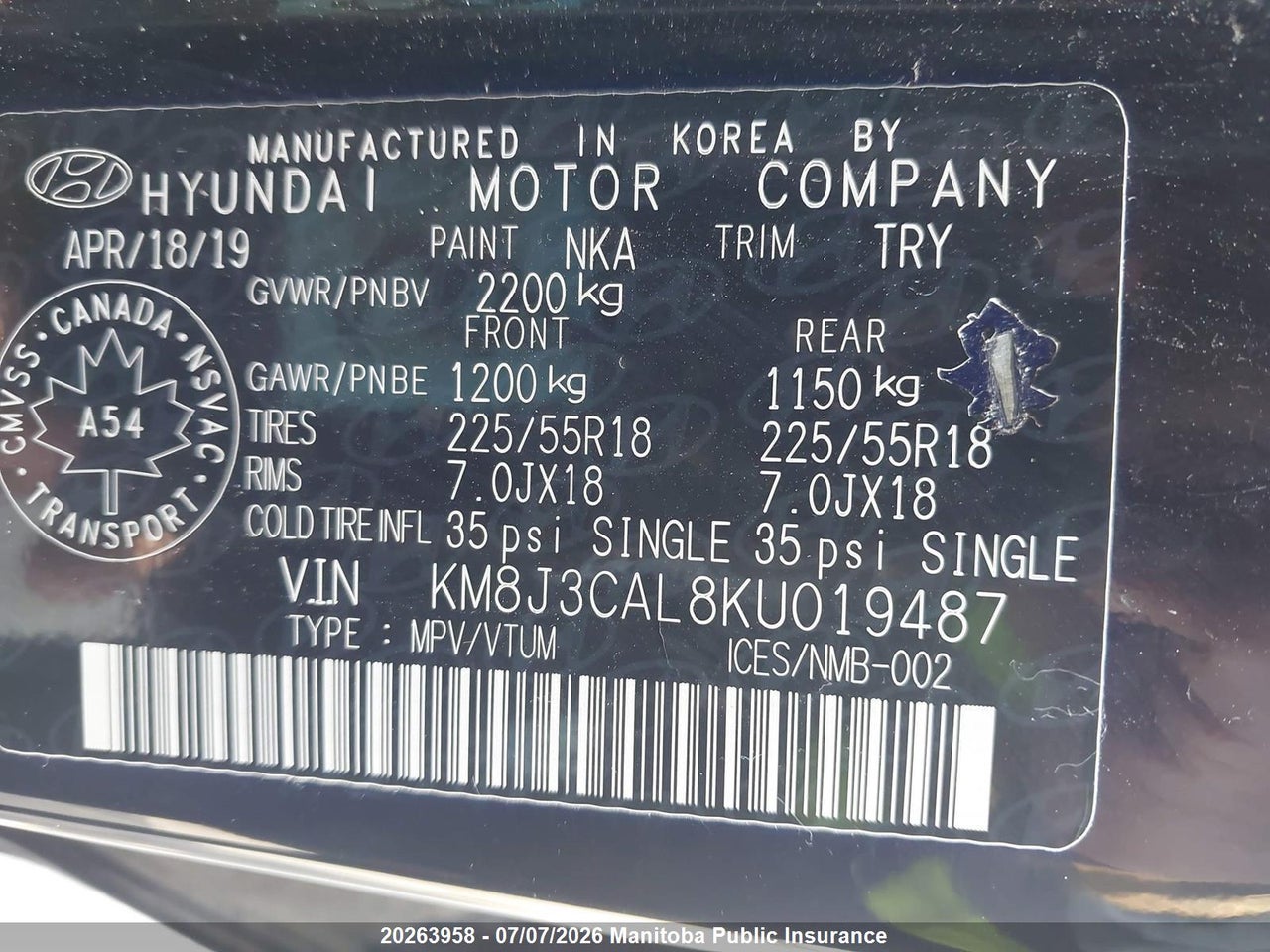2019 HYUNDAI TUCSON PREFERRED thumbnail 10