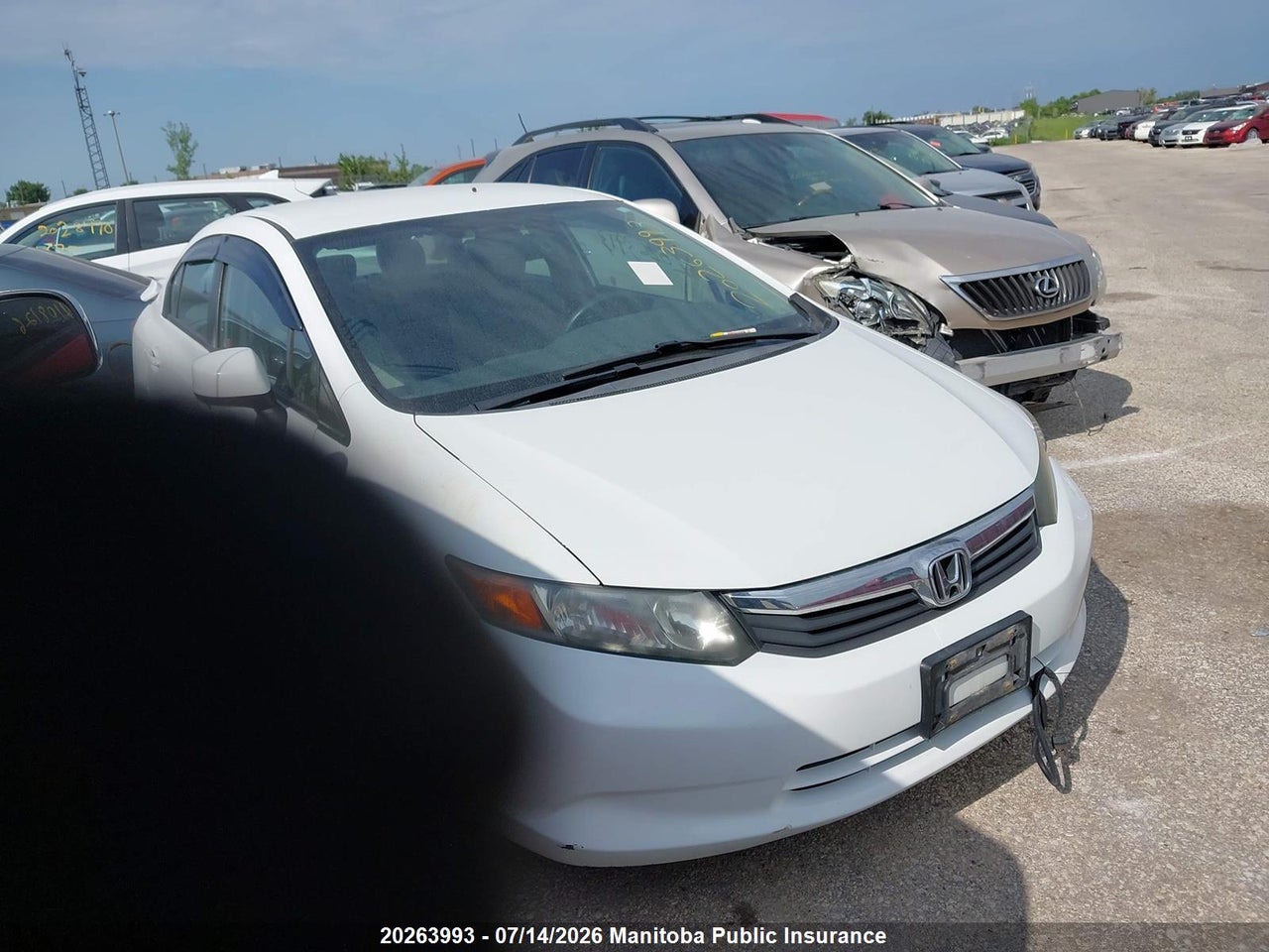 2012 HONDA CIVIC LX thumbnail 2
