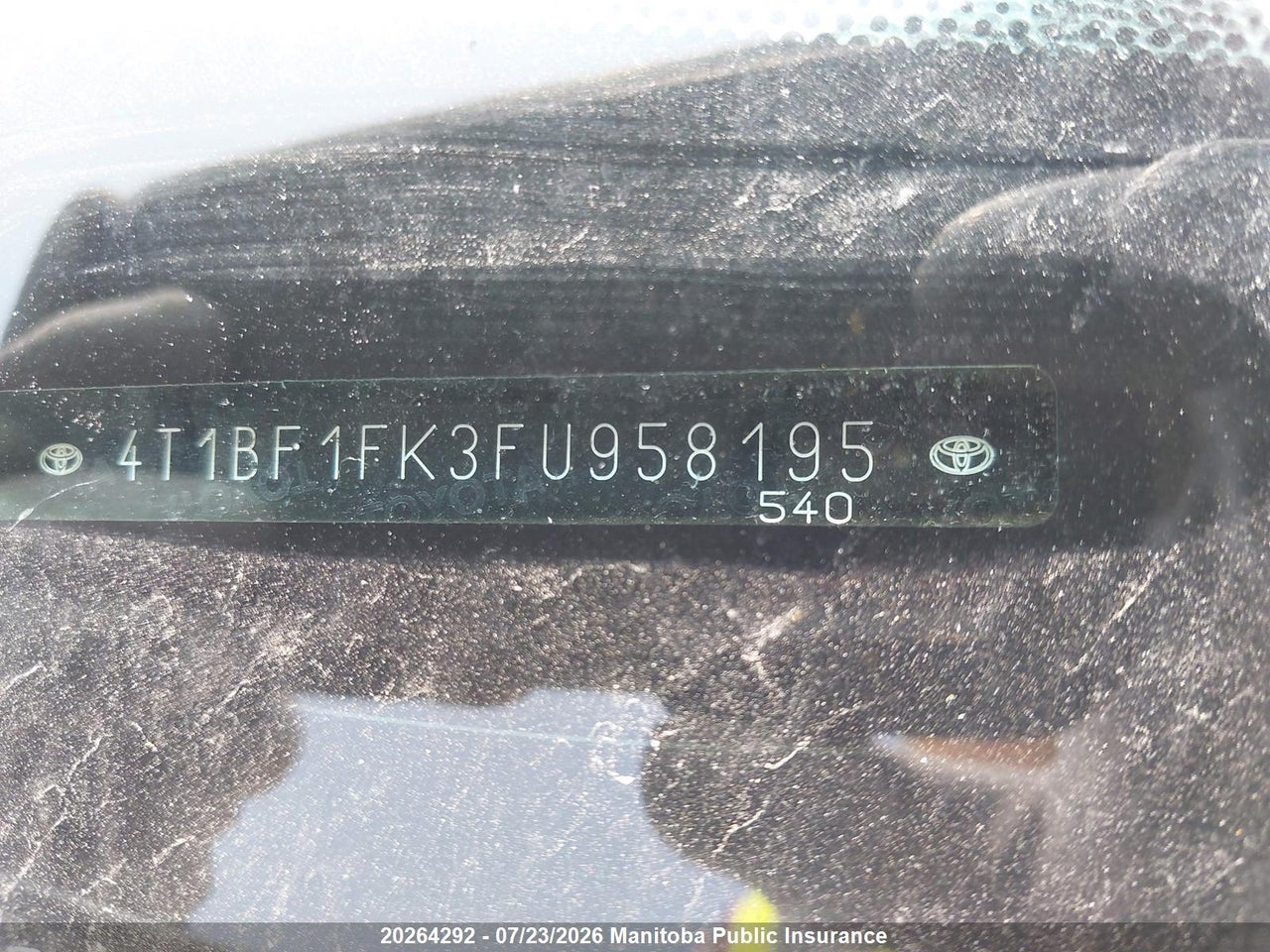 2015 TOYOTA CAMRY XSE thumbnail 9