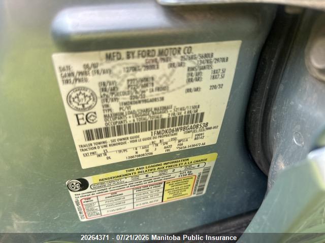 2008 FORD TAURUS X LIMITED thumbnail 10
