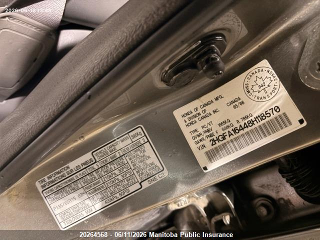 2008 HONDA CIVIC DX-G thumbnail 6