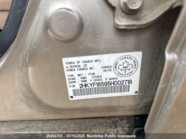 2005 HONDA PILOT EX-L  thumbnail 10