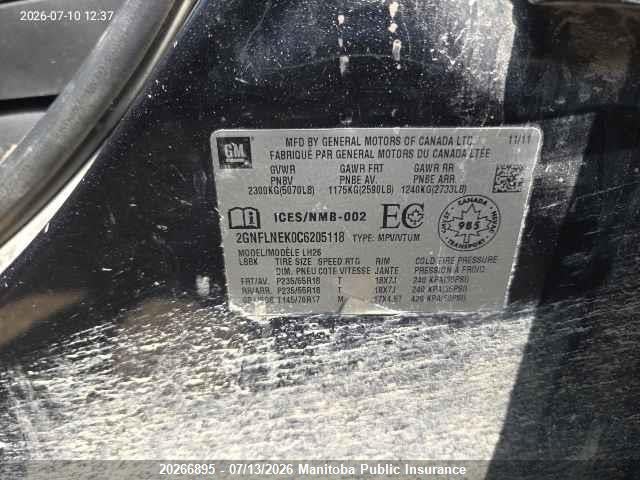 2012 CHEVROLET EQUINOX LT thumbnail 10