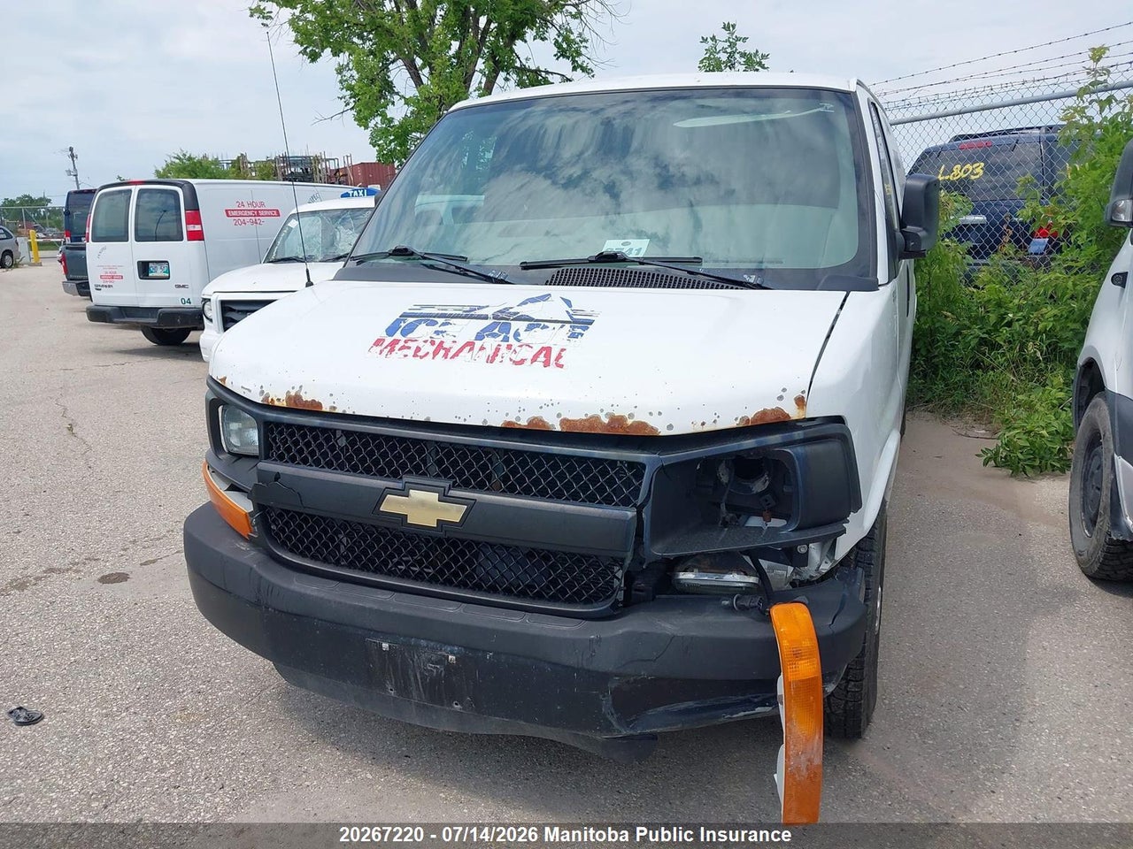 2012 CHEVROLET EXPRESS 2500 CARGO VAN  thumbnail 7