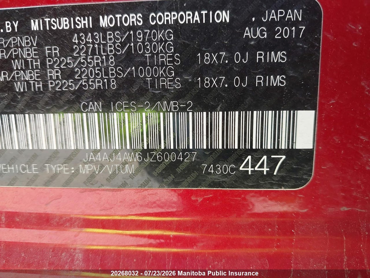 2018 MITSUBISHI RVR SE thumbnail 10