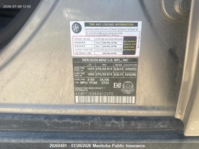 2008 MERCEDES BENZ GL450  thumbnail 10