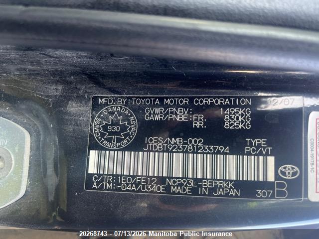 2008 TOYOTA YARIS thumbnail 10