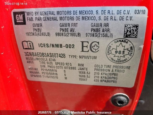 2010 CHEVROLET HHR LS thumbnail 9
