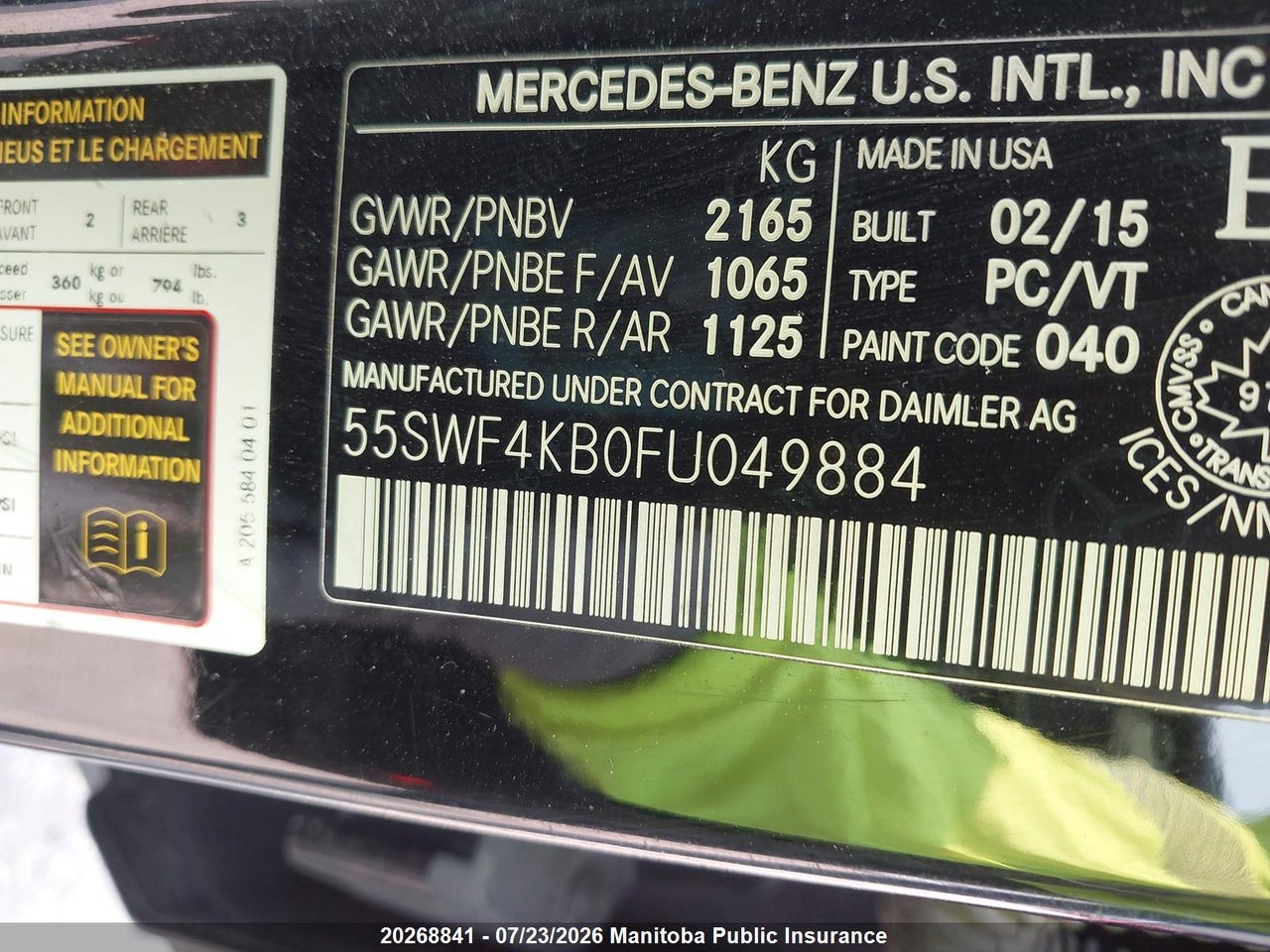 2015 MERCEDES BENZ C300W 4MATIC  thumbnail 10